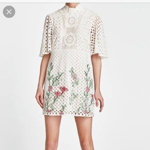 Zara eyelet flower dress